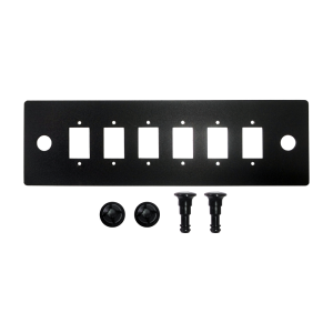 Adapter faceplate for 6 MPO adapters for LAN-FOBM enclosures